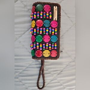 Colorful Beaded Clutch Wristlet